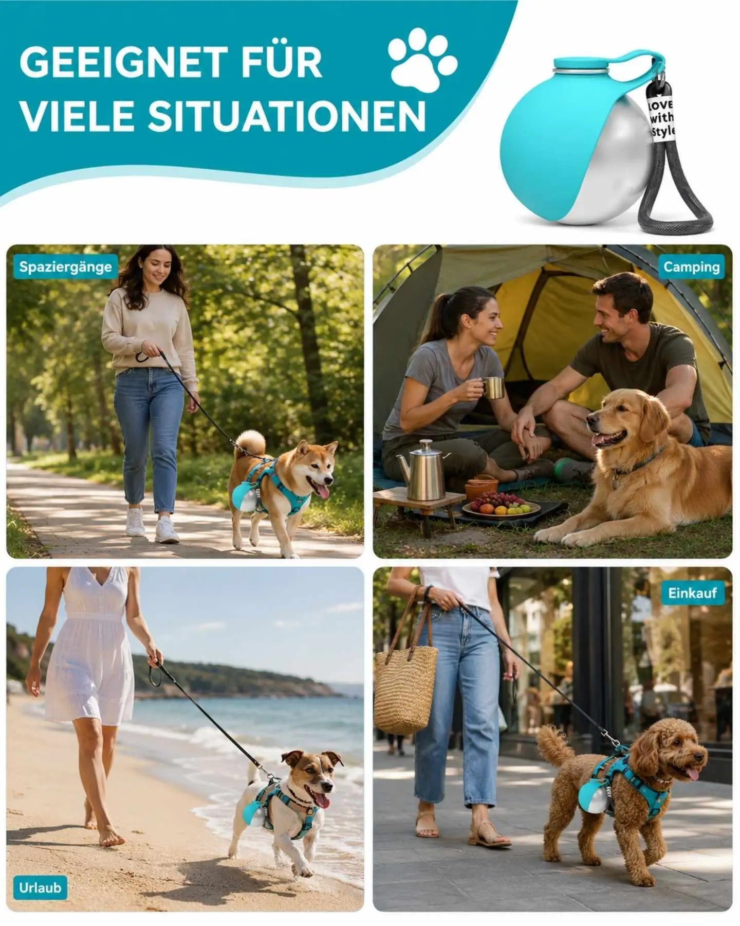 AquaBall - smarte Hundetrinkflasche für unterwegs