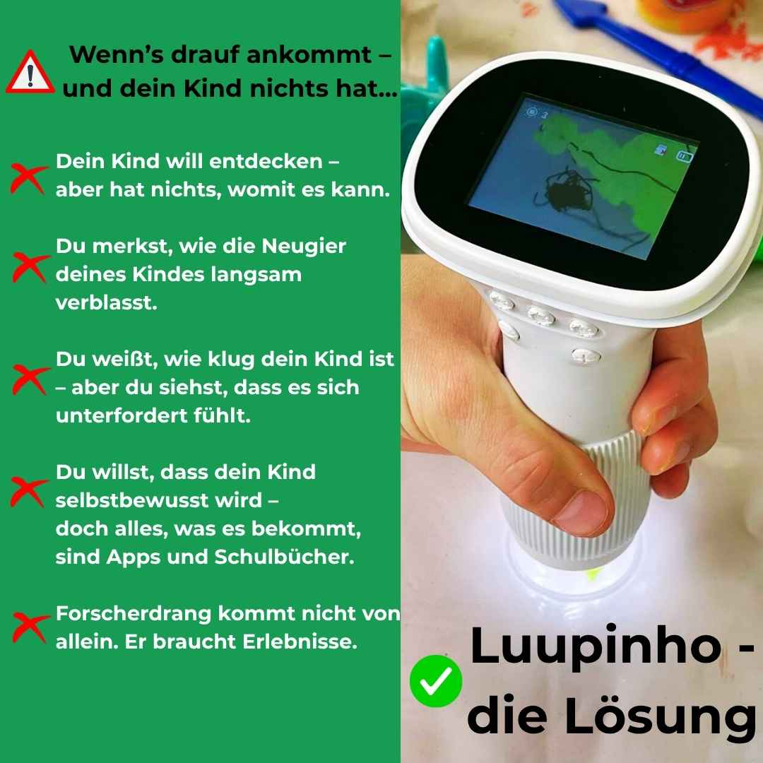 Luupinho™ – Das Forscher-Taschenmikroskop für Kids
