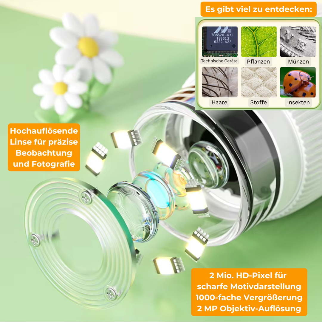 Luupinho™ – Das Forscher-Taschenmikroskop für Kids