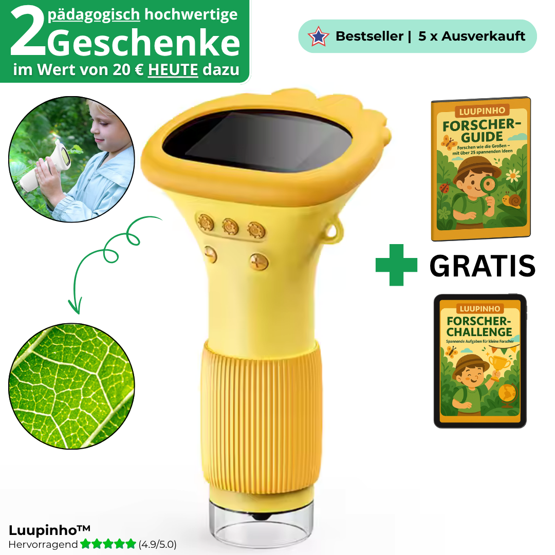 Luupinho™ – Das Forscher-Taschenmikroskop für Kids