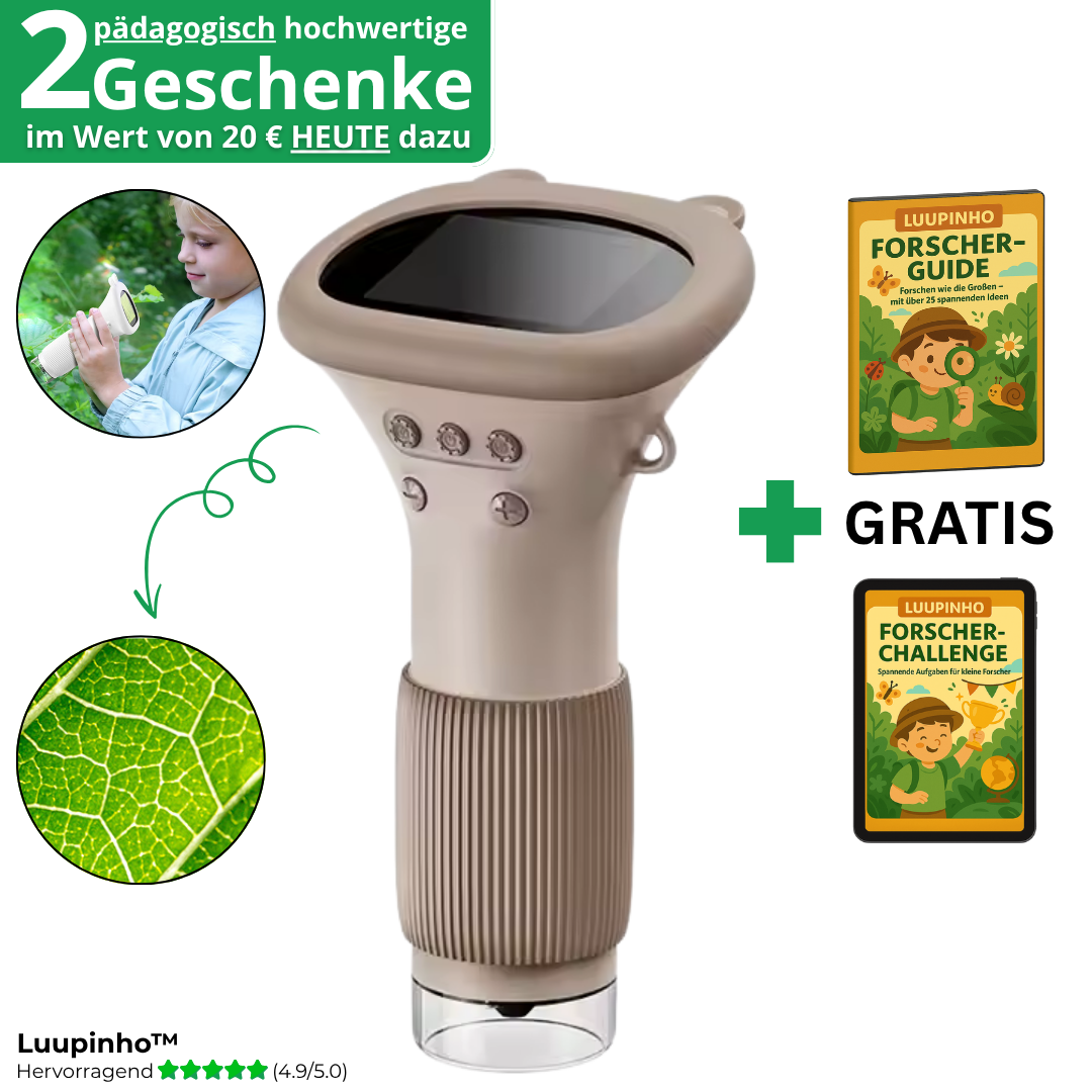 Luupinho™ – Das Forscher-Taschenmikroskop für Kids