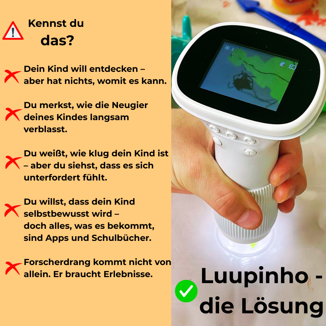 Luupinho™ – Das Forscher-Taschenmikroskop für Kids