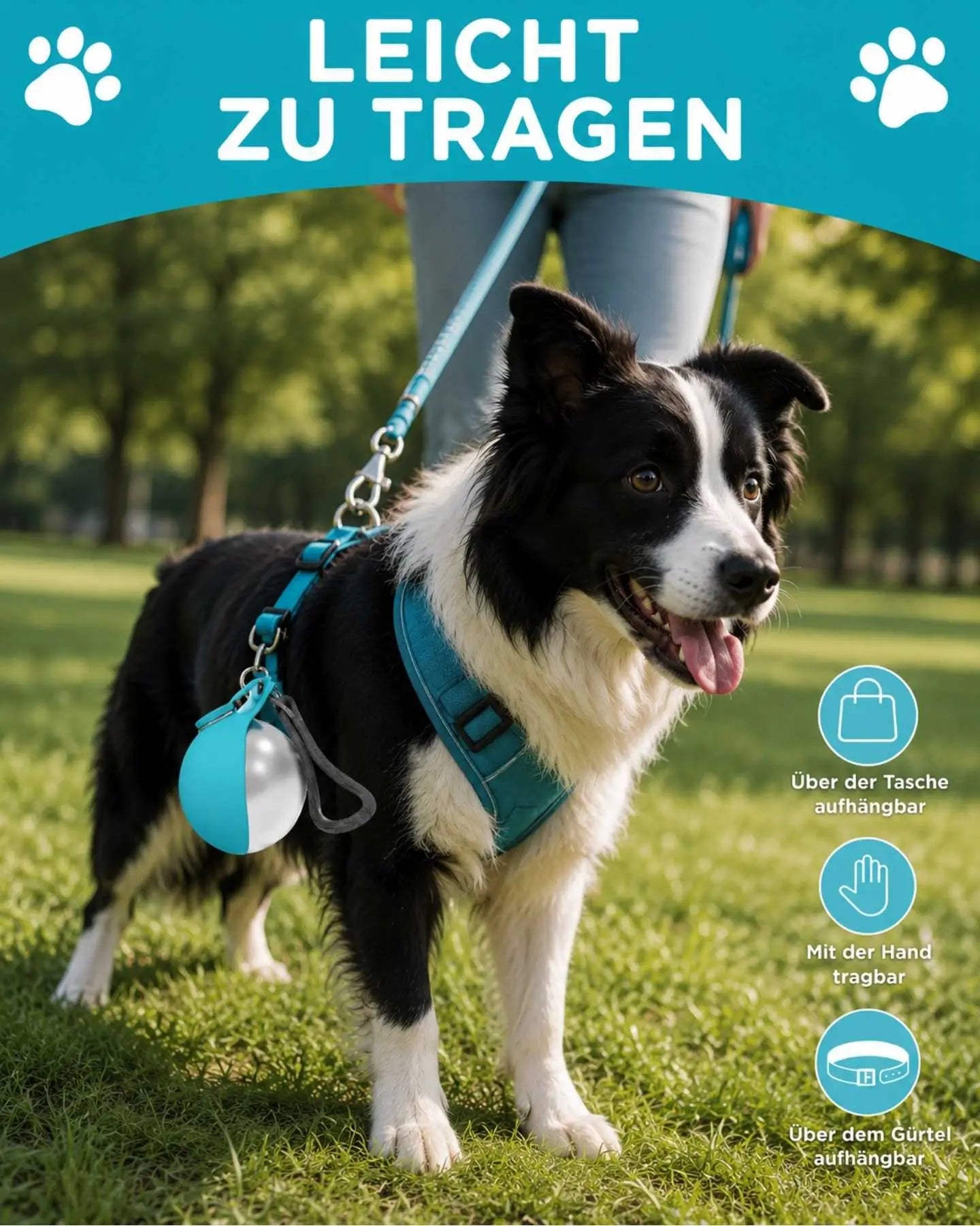 AquaBall - smarte Hundetrinkflasche für unterwegs